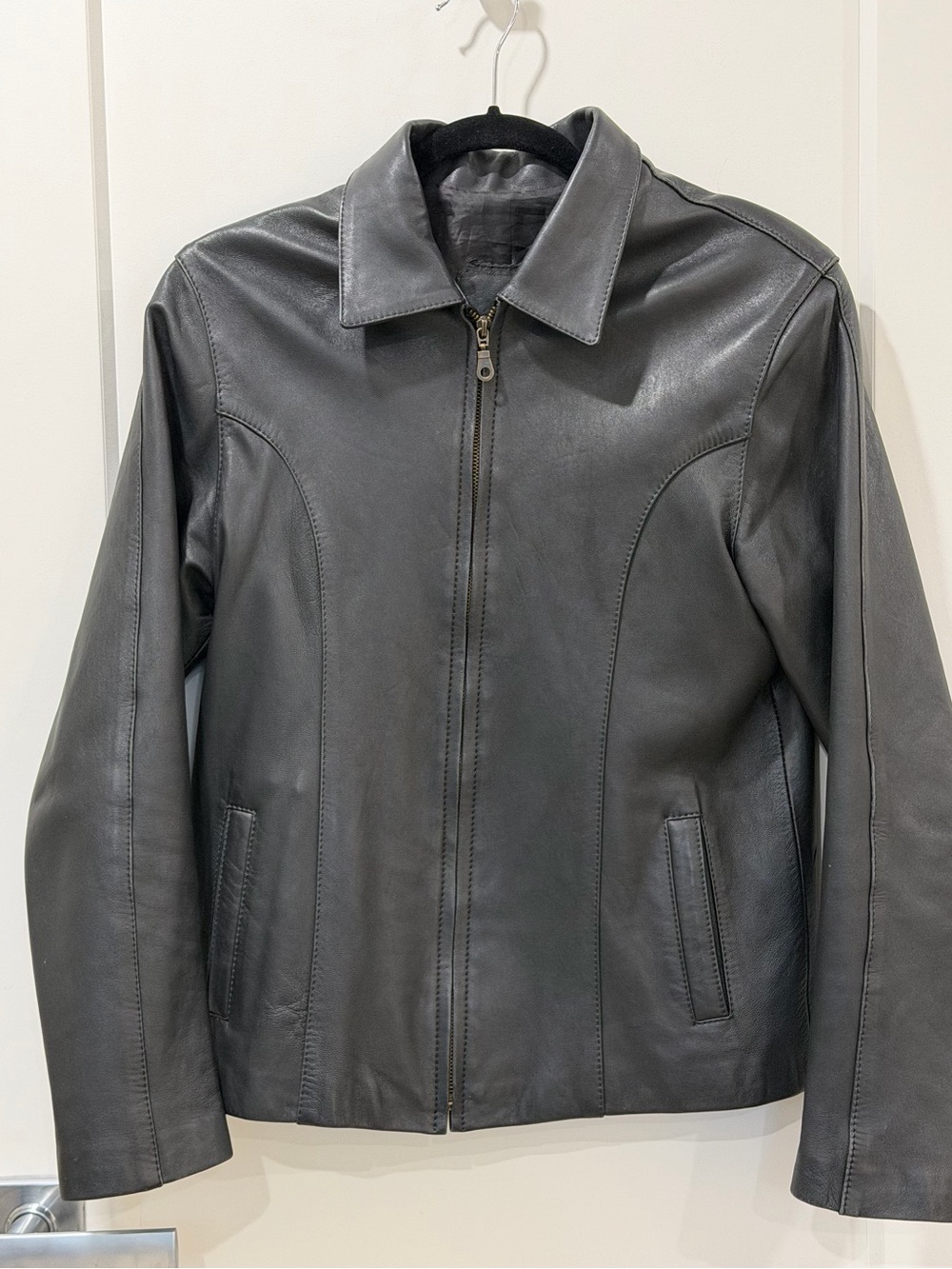 90s Black Leather Jacket